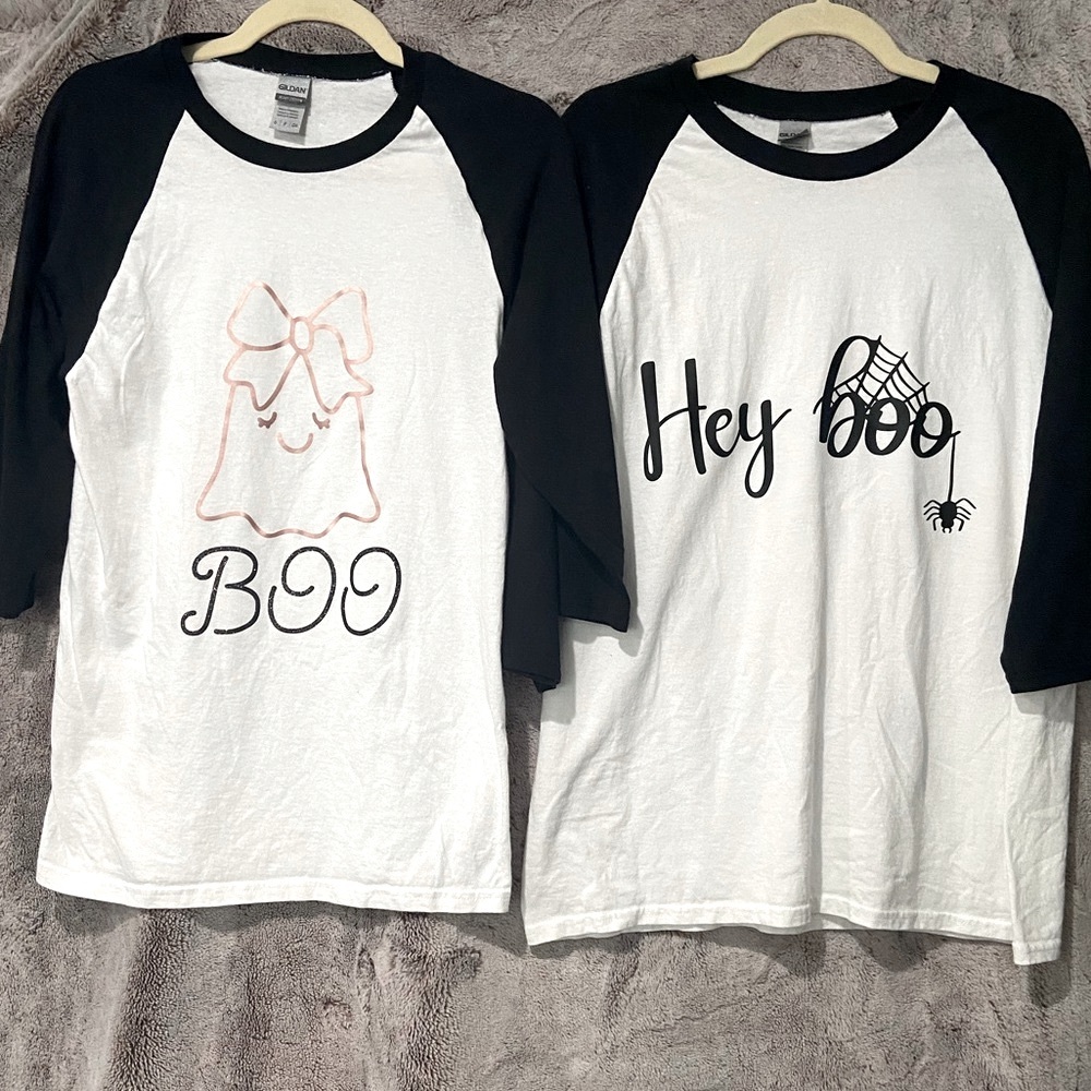 Boo & Hey Boo custom 3/4 fall Tees